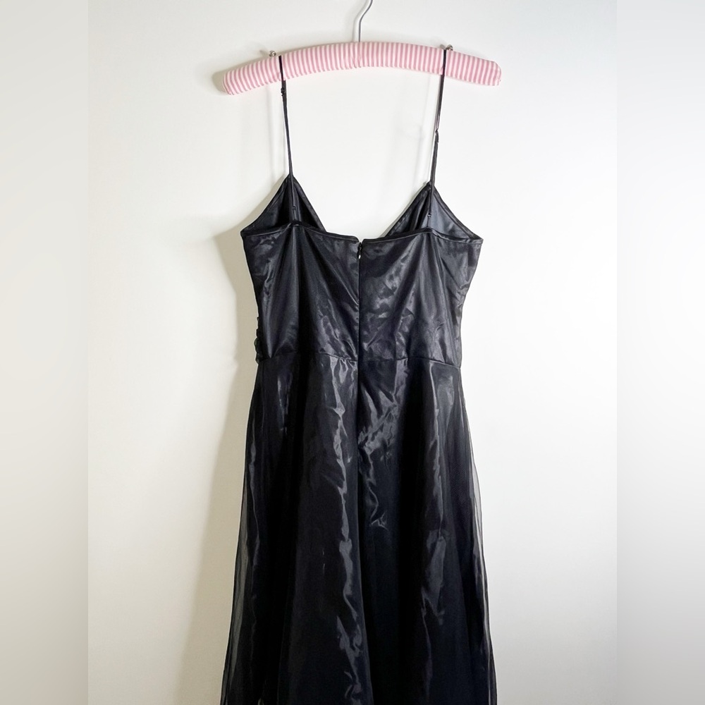 Betsey Johnson Dress vintage Y2K black applique tulle dress - Picture 7 of 16